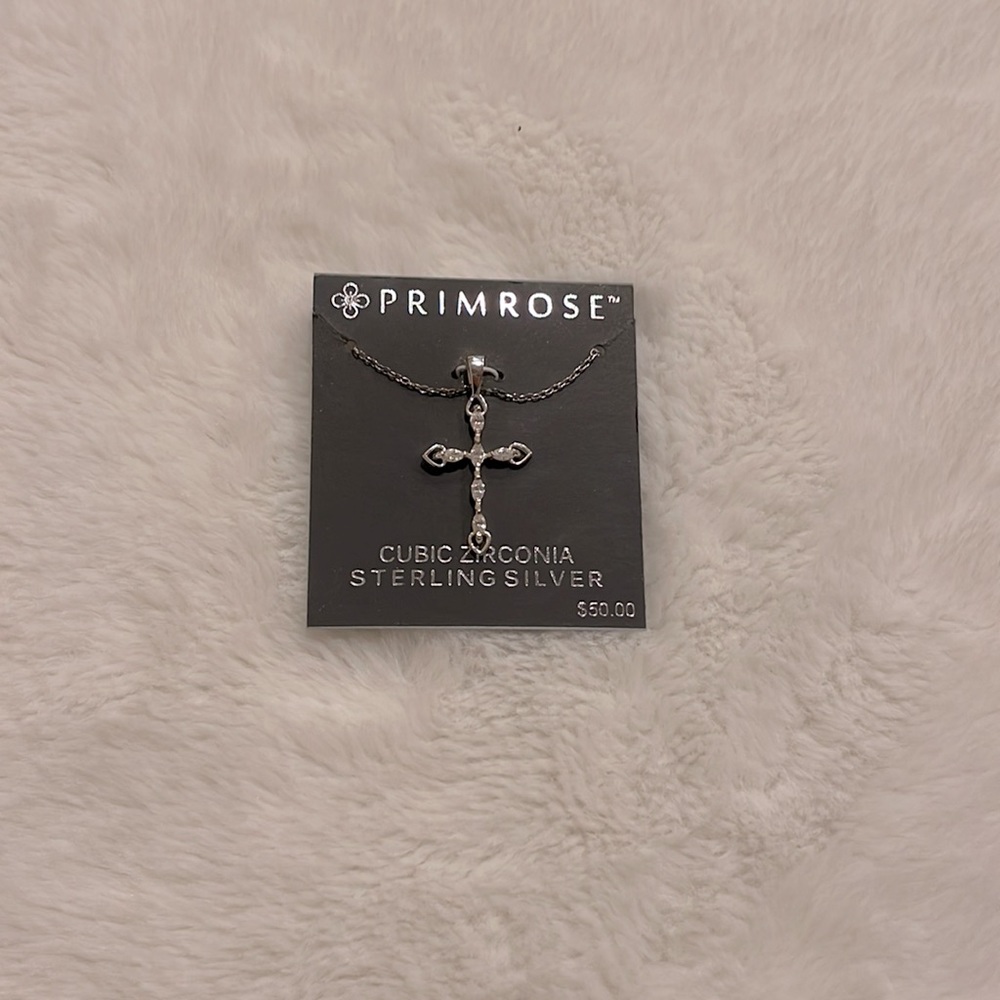Sterling silver cross necklace